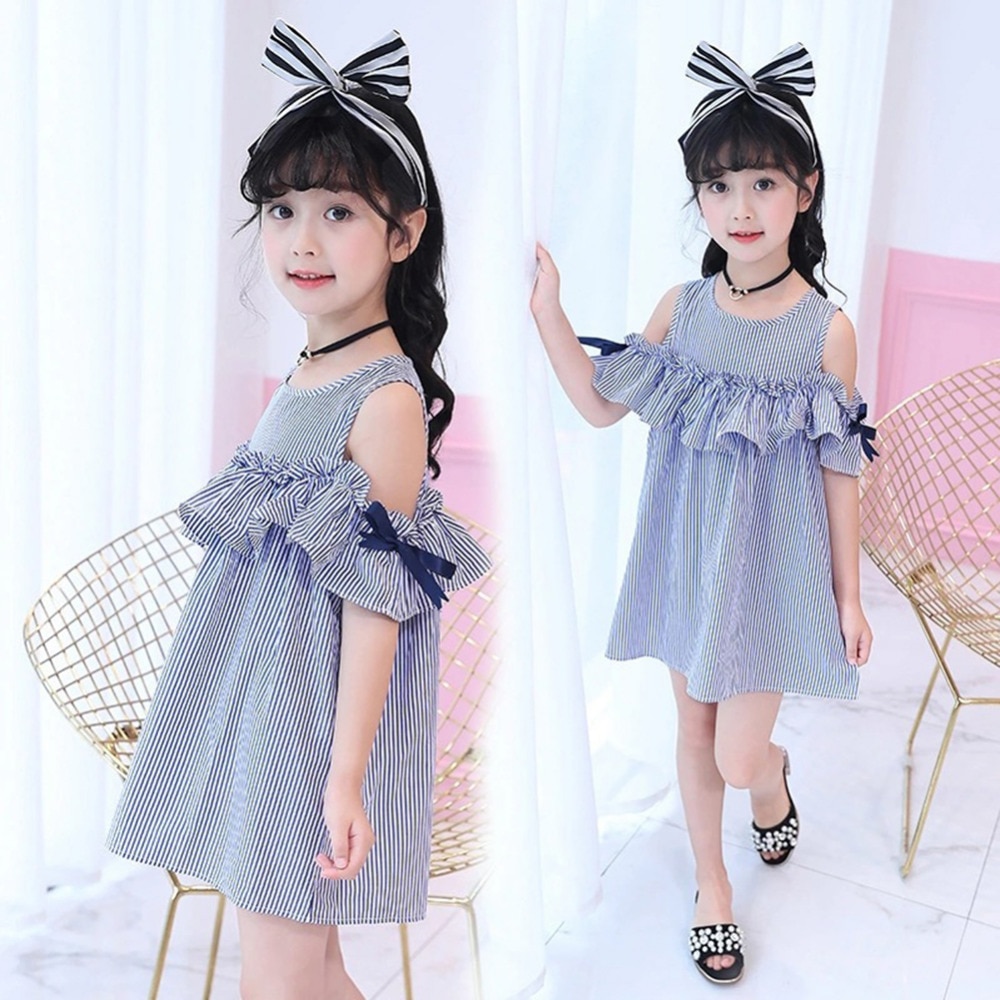 Toddler Dresses Stripes Print